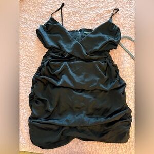Wild Fable Black Ruched Mini Dress
